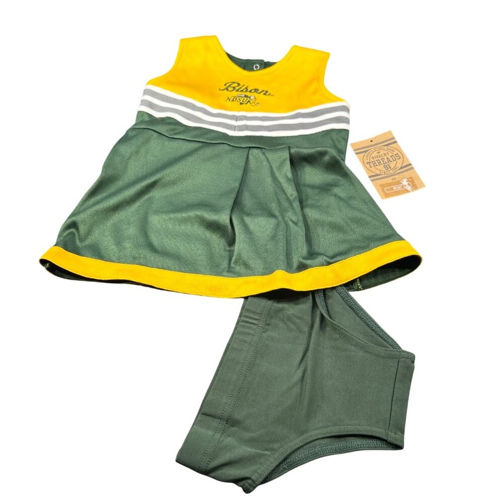 Rivalry Threads Infant Size 18 Month Cheerleader Two Piece ND State Bison New